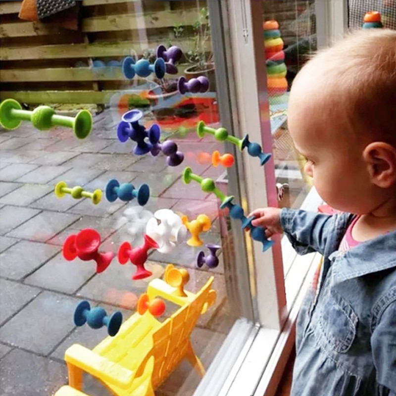 DIY Building Soft Suction Baby Toys